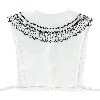 Linbaiway Fashion Adult Lace White Fake Collar wymienny lalek kołnierz dla kobiet koszula bluzka top panie fałszywy kołnierz bluzki