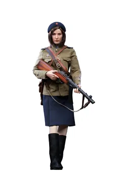 Linia powiadomienia AL100031 ii wojny światowej Radziecka armia Czerwona, NKWD kobieta żołnierz 1/6 rysunek