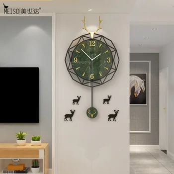 MEISD kwarcowy ciche godziny kreatywne, nowoczesne akrylowe wahadło zegara ścienne artystyczne naklejki wystrój domu salon Horloge Darmowa wysyłka