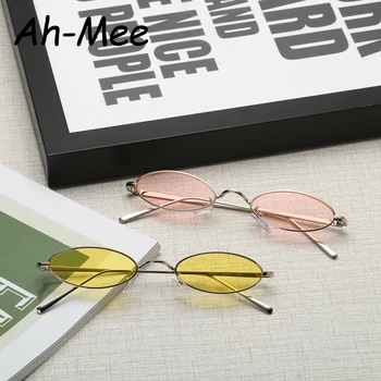 Małe Okrągłe Stare Panie Owalny Metalowy Stelaż Marki Projektant Okulary Kobiety Mężczyźni Ulica Przystawki Okulary Oculos De Sol