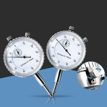Mechaniczny wskaźnik dial wskaźnik 0-10 mm / 0,01 mm rozdzielczość mechaniczny chronograf wskaźnik przyrząd pomiarowy z obudową ze stopu aluminium