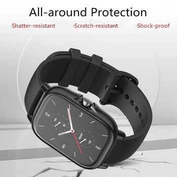 Metalowy pasek do Amazfit GTS 2 Case pasek bransoletka dla Xiaomi Amazfit Bip S Lite U GTS Nadgarstkiem Strap Band Screen Protector Case