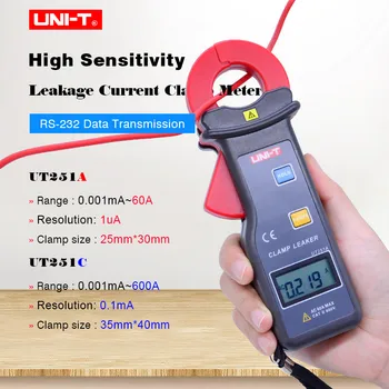 Miernik prądu upływu Clamp Meter UNIT UT251A UT251C Auto Range High Sensitivity Leakage current Tester LCD Display/data storage