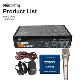 Mikrofon pojemnościowy Nurbring K105 Professional Supercardioid Studio Recording Mic +48V Phantom Power Podcast Live Show