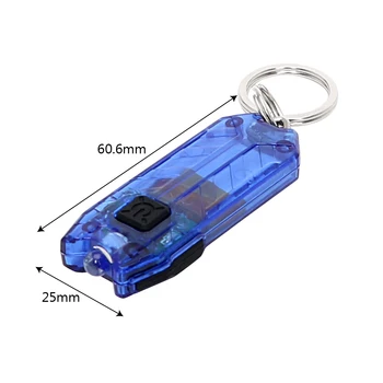 Mini led Brelok latarka brelok USB Akumulator przenośny 45LM 2 tryby rurka brelok światło Latarka lampa błysk światła