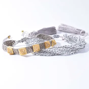 Miłość szczęśliwy Uroku bransoletki dla kobiet Biały Miyuki zroszony bransoletka nit bransoletki Mujer Moda 2020 handmade biżuteria