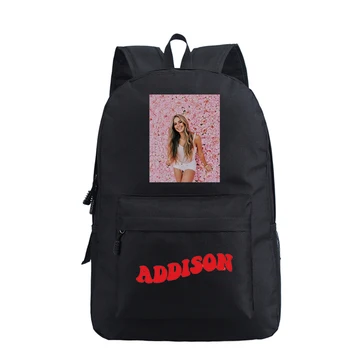 Mochilas Mujer Addison Rae damski plecak dla dzieci torby szkolne dla dziewczyn, nastolatków płócienne torby dla chłopców Rugzak Plecak Różowy Back Pack