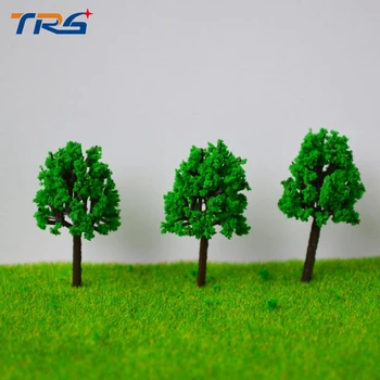 Model planu kolei zielony 4cm Architektoniczny robi materiały skala пластичное wzorcowy drzewo