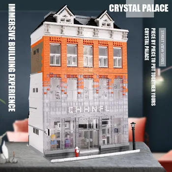 Mold King Building Blocks MOC streetview light Crystal Palace AMSTERDAM Model sets klocki dla dzieci zabawki edukacyjne prezenty świąteczne