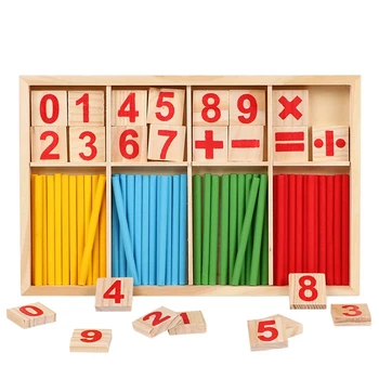 Montessori Edukacja Matematyka Matematyczne Zabawki Arytmetyka Liczenie Przedszkola Wrzeciona Drewniane Zabawki Edukacyjne Dla Dzieci, Dzieci