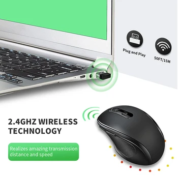 Mysz bezprzewodowa Bts 2.4 G USB odbiornik pracy na odległość 15 m komputerowa ergonomiczna mysz optyczna regulowana mysz 4DPI do laptopa