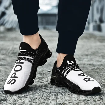 Męska Casual buty dla mężczyzn buty do biegania marki buty sportowe do biegania na świeżym powietrzu moda siatki lekkie, oddychające buty do biegania 2020