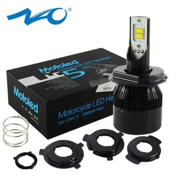 NAO H4 Мотоциклетная reflektor HS1 LED Motor accesorios para Moto ba20d led Blub Motor light For 125 Motorcycle led head Lamp