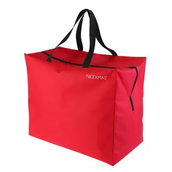 NICEXMAS Red Christmas Tree Holiday Storage Bag pojemna torba na zamek na sztucznej choinki z uchwytami