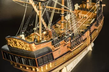 NIDALE Model ship kits 1/48 scale Black Pearl model ship kit big scale wood ship kit