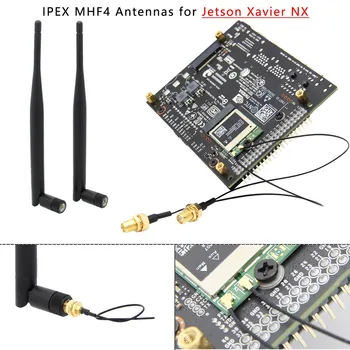 NVIDIA Jetson Xavier NX M. 2 NGFF Card двухдиапазонная antena WiFi 6dBi IPEX MHF4 to RP SMA żeńskie przedłużacz (2szt)