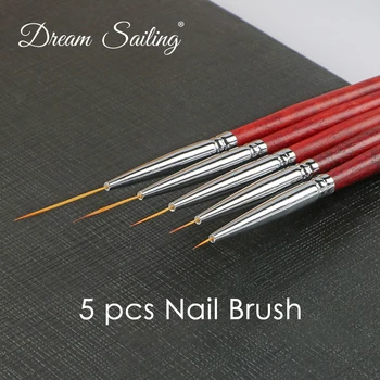 Nail Brush For Manicure Gel Brush For Nail Art 5 szt. Zestaw pędzli do żelu lakier do paznokci Malarstwo Rysunek narzędzia makijaż