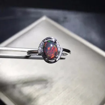 Naturalny opal Kobiet pierścienie zmieniają kolor ognia tajemniczy srebro próby 925 rozmiar regulowany