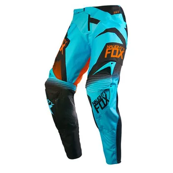 Niebieski Troy Fox MX 360 spodnie off-road motocross rower ATV Offroad MTB Mens Racing Gear
