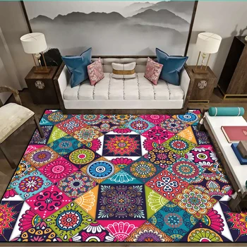 Nordic retro turecki czeski kwadratowy dywan salon, sypialnia, duży rozmiar dywan podłoga przedpokój mata salon kuchnia indywidualne