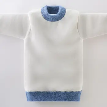 Nowe otrzymane zimowe dziecięce swetry dla chłopców odzież dla dzieci dla dzieci sweter miękki grube dzianiny polar hurtownia 3-15 lat