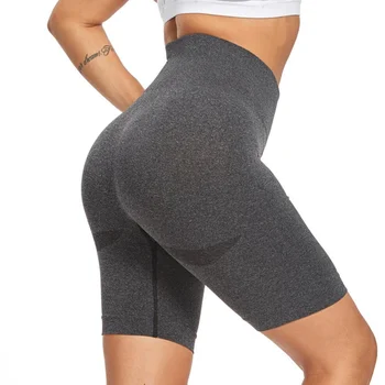 Nowe spodenki do jogi z wysokim stanem damskie bezszwowe krótkie siłownia fitness odzież pompki legginsy bieganie treningi sportowe krótkie spodnie dno