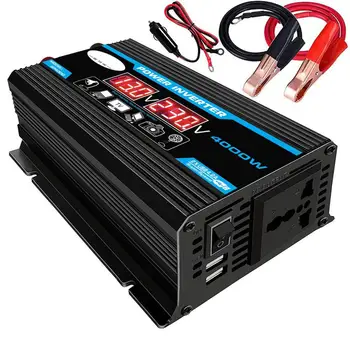 Nowy 4000W 12V 220V/110V LED Ac Car Power oferuje dodatkową konwerter adapter ładowarki falownik podwójny USB transformator zmodyfikowana fala sinusoidalna