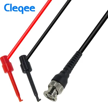 Nowy Cleqee P1007 BNC wtyk Q9 do podwójnego haka zacisk testowy nadajnik kabel prowadzi 120 cm