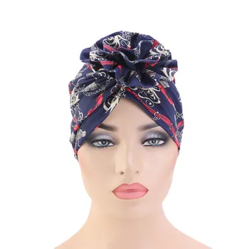 Nowy Elegancki, duży kwiat bawełny turban kapelusz kobiety Nowotwór chemoterapia czapka chemioterapia Czapka nakrycia głowy głowa owinąć akcesoria do włosów