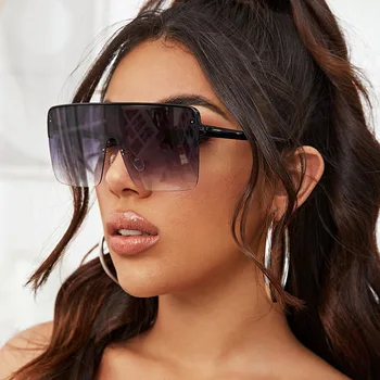 Nowy Przewymiarowane Ramki Okulary Kobiety Syjamskie Przezroczyste Okulary Przeciwsłoneczne Refleksyjne Lustro Mężczyźni Plastikowe Okulary Przeciwsłoneczne Uv400