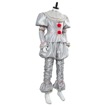 Nowy Stephen King It cosplay klaun Pennywise cosplay kostium komplet karnawałowe kostiumy na Halloween dla mężczyzn i kobiet na zamówienie