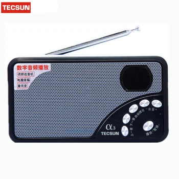 Nowy TECSUN A3 FM radio cyfrowe przenośne radio mini radio wbudowany głośnik Radio wysokiej czułości cyfrowy odbiornik TF Card Player