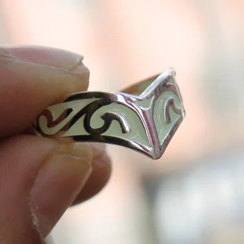 Nowy blask w ciemności celtyckie pierścień świecące celtyckie symbole pierścień podświetlany pierścień wikingów otwarte pierścień prezent