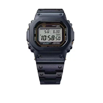 Nowy czarny tytanowy stop paski do zegarków i obejmy do DW5600 serii GW5000 DW5035 metalowe paski do zegarków Stal nierdzewna pokrywa z narzędziami