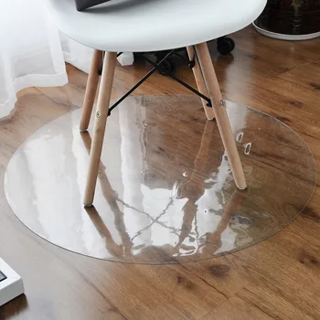 Nowy przezroczysty drewniana podłoga mata ochronna PVC plastikowa podłoga dywan krzesło komputerowe dywaniki ochraniacze okrągły dywan miejsce wypoczynkowe dywany