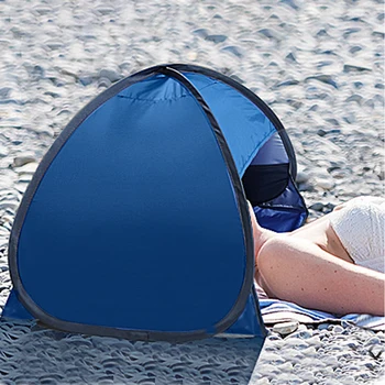 Ochrona od słońca otwarty namiot plażowy składany wiatroszczelna lekki krem przeciwsłoneczny daszek camping ogród parasol osoba namiot z uchwytem telefonu