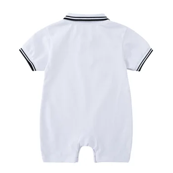 Odzież dla niemowląt chłopców letnie kombinezony z krótkim rękawem dla chłopców i dziewcząt джентльменская odzież dla chłopców garnitur dla dzieci unisex 2020