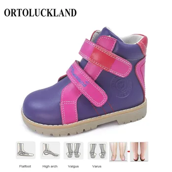 Ortoluckland New Girls Shoes Little Baby Jesień Zima Buty Dla Dzieci Obuwie Ortopedyczne Wiosna Płaskostopie Ortopedyczne Botki