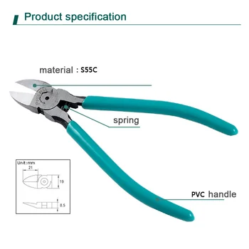 Oryginalne szczypce ukośne Pro ' skit PM-806E narzędzia Ręczne szczypce do cięcia kabli precyzyjne diagonalne szczypce do cięcia kabli