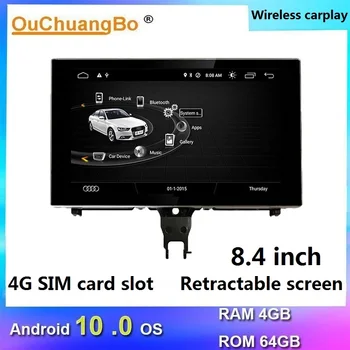 Ouchuangbo Android 10 radioodtwarzacz samochodowy odtwarzacz multimedialny dyktafon dla 8.4 cali S6 A7 A6 C7 RS6 RS7 2012-2018 obsługa MMI 8 core