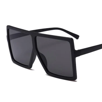 Oversize odcienie okulary damskie czarne modne kwadratowe okulary duża oprawka, okulary vintage, retro okulary unisex oculos feminino