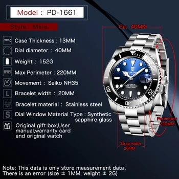 PAGANI DESIGN męskie automatyczne mechaniczne NH35A zegarek ze stali nierdzewnej nurków godzin szkło szafirowe męskie zegarki reloj hombre