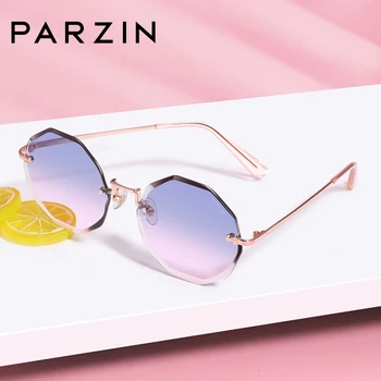 PARZIN damskie nowe okulary marki design bezramowe nieregularne nylonowe soczewki wysokiej jakości moda okulary okulary