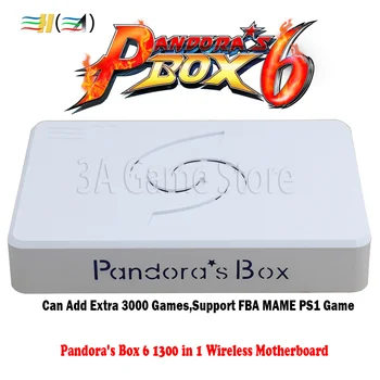 Pandora's Box 6 1300 in 1 bezprzewodowy zręcznościowa kontroler 2 graczy czarny/zielony/czerwony/niebieski kolor konsoli drążek arcade 3D tekken