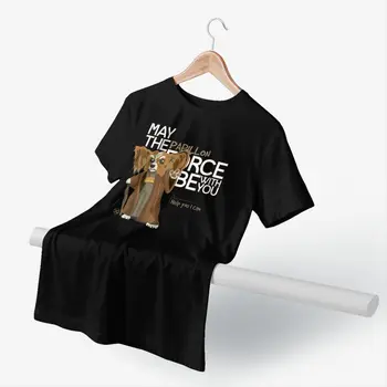 Papillon Dog T Shirt Papillon Force Sabre T-Shirt Mens Casual Tee Koszulka Funny Short-Sleeve-4xl, bawełniana koszulka