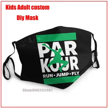 Parkour, FREERUNNING TRACEUR White DIY mondmasker harry mask-potter są zmywalni face mask mask ekologiczna ozdobna maska do twarzy uxury
