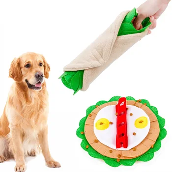 Pies Domowy Okrągły Cienki Burrito Wąchać Matę Do Ćwiczeń Zapach Mata Jedzenie Karmienie Umiejętności Koc Gry Zabawki