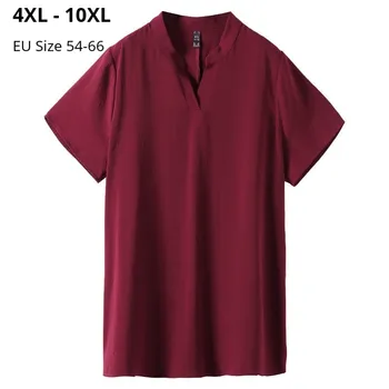 Plus rozmiar 9XL 10XL 7XL 8XL kobiety z krótkim rękawem letnie koszulki Femme 2020 nowa Czerwona casual odzież Damska cienka koszulka dla Mujers