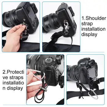 Poręczna kamera ramię szyi chusta długi pasek Wielorowkowy do Canon EOS 4000D 2000D 90D 80D 77D 70D 800D 760D 750 700D 200D 250D