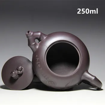 Prawdziwy fioletowy glinianym lub herbaty chiński Isin ceramiczny czajnik naczynia wygląda narzędzia 2 ust Zisha lub herbaty zestaw 250 ml ceremonia herbaty prezent